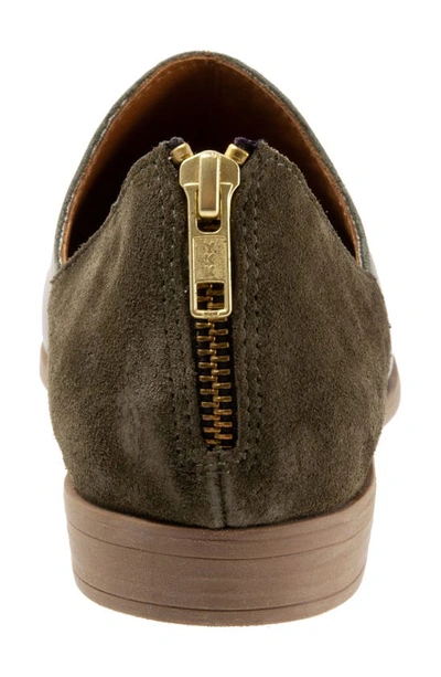 Bueno Beau Pointed Toe Loafer In Dark Green
