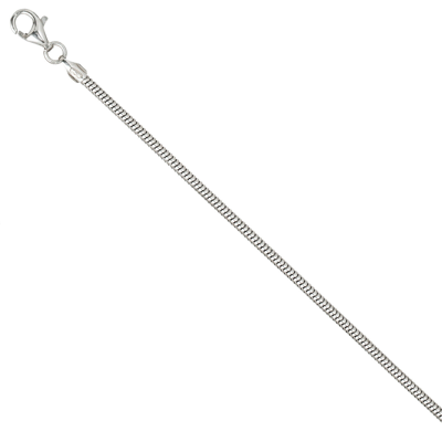 Pre-owned Jobo Silberkette 45 Cm, 1,9 Mm, Schlangenkette 925 Silber, Karabiner, Ca. 6,6 Gramm