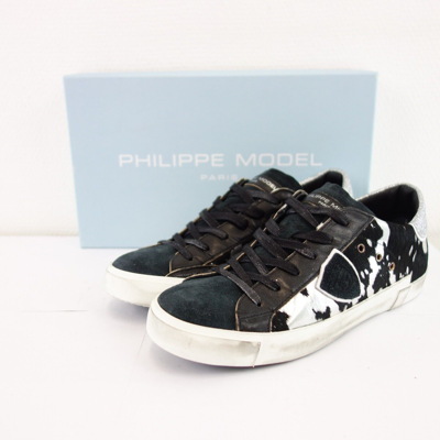 Pre-owned Philippe Model Damen Schuhe Low Top Sneaker Sportschuhe Leder Prxs Fell Neu