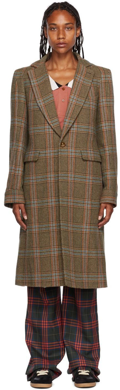 Shop Vivienne Westwood Brown Allen Teddy Coat In O204