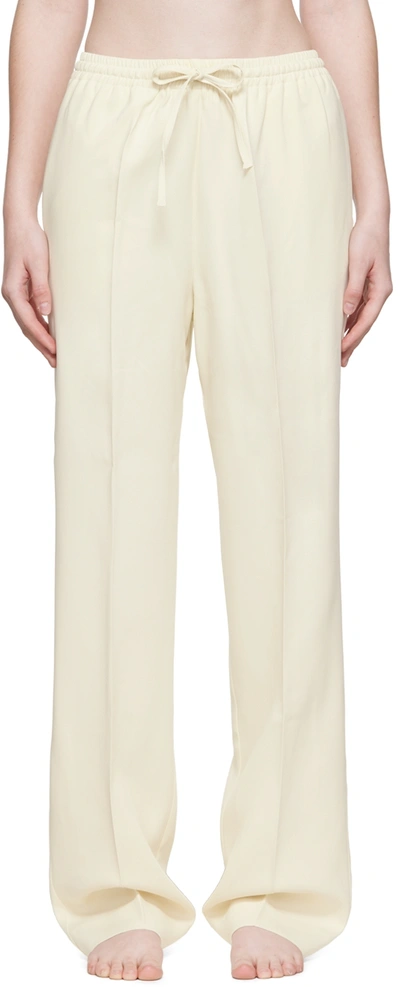 ASCENO OFF-WHITE AURELIA LOUNGE PANTS 