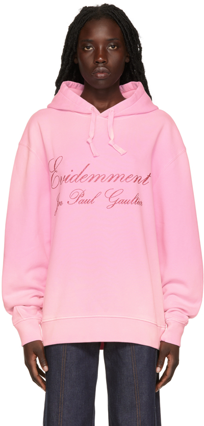 Jean Paul Gaultier Pink 'évidemment' Hoodie In 21a Pink Bleached | ModeSens