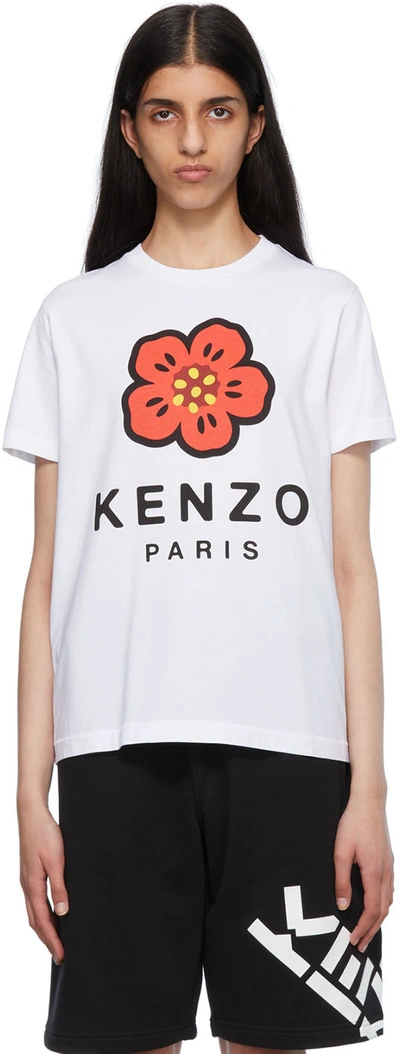 Kenzo White Paris T-shirt In 01 - White | ModeSens