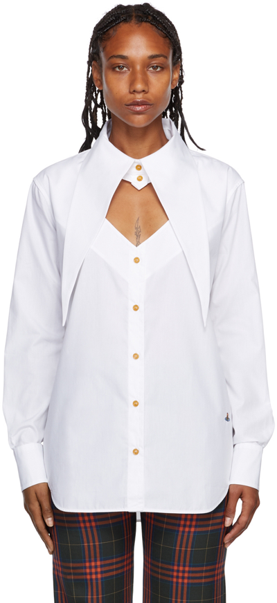 Shop Vivienne Westwood White Heart Shirt In A401 Whi