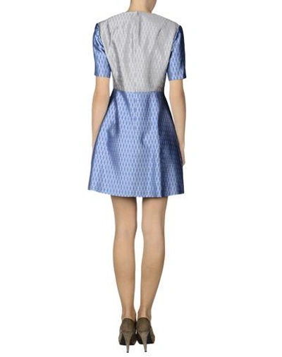 Shop Jonathan Saunders Short Dress In Pastel Blue