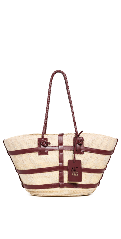 Shop Altuzarra Watermill Bag Small In 000255 Natural/red