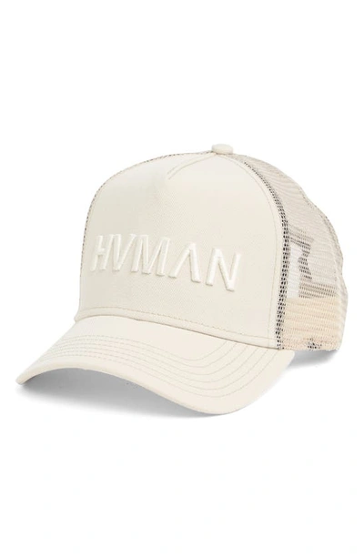 Hvman Mesh Trucket Cap In Cream