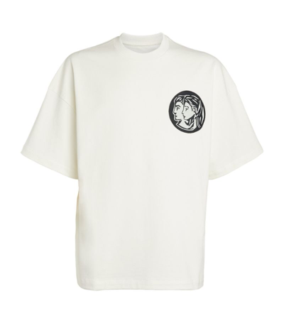 Shop Jil Sander Gemini Patch T-shirt In Ivory