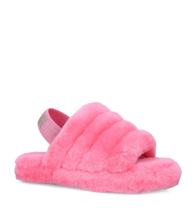 Shop Ugg Kids Fluff Yeah Slides In Pink