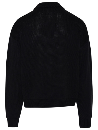 Shop Gcds Red Wool Blend Sweater In Black