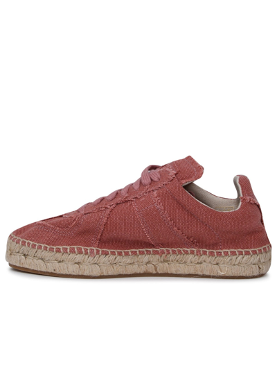 Shop Maison Margiela Replica Espadrilles In Pink Cotton