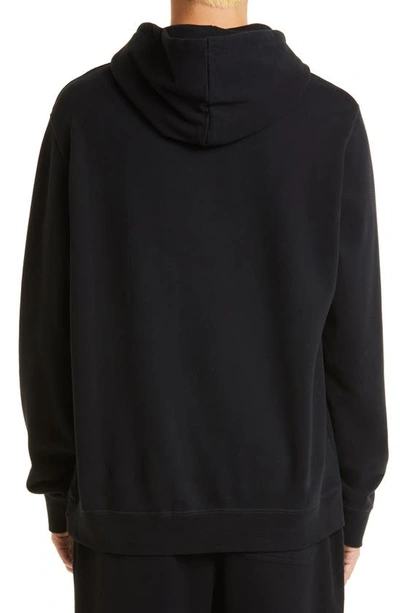 Sunspel Loopback Overhead Cotton Hoodie In Black