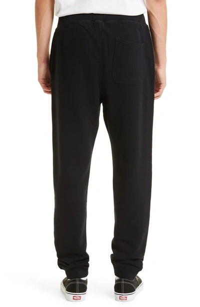 Shop Sunspel Cotton French Terry Joggers In Black