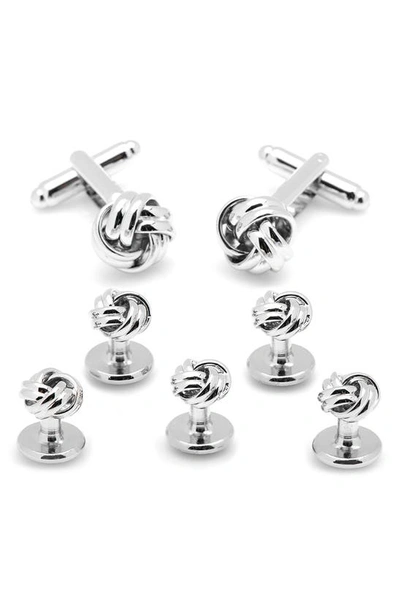 Shop Cufflinks, Inc . Knot Cuff Links & Studs Set In Silver