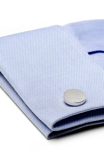 Cufflinks, Inc Round Sterling Silver Engravable Cuff Links In Silver