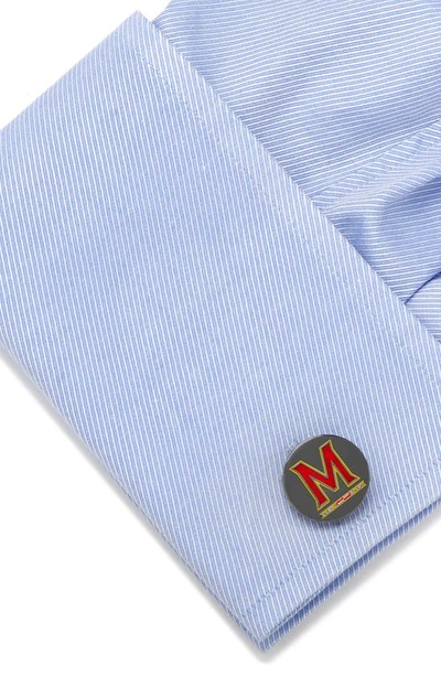 Shop Cufflinks, Inc . Ncaa Maryland Terrapins Cuff Links & Tie Bar In Red