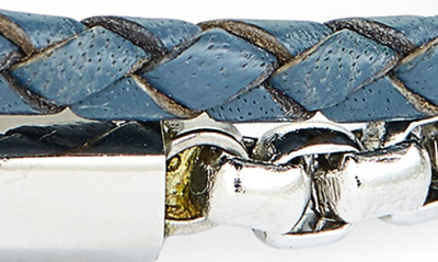 Jonas Studio Village Double Wrap Leather Chain Bracelet In Blue
