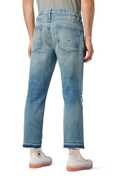 Shop Hudson Reese Ripped Crop Straight Leg Jeans In Half Cab