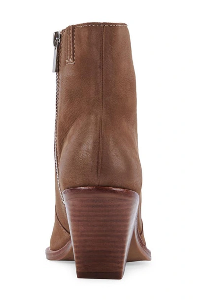 Dolce Vita Volli Pointed Toe Bootie In Brown Suede