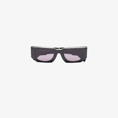 Shop Kuboraum Black U8 Rectangle Sunglasses
