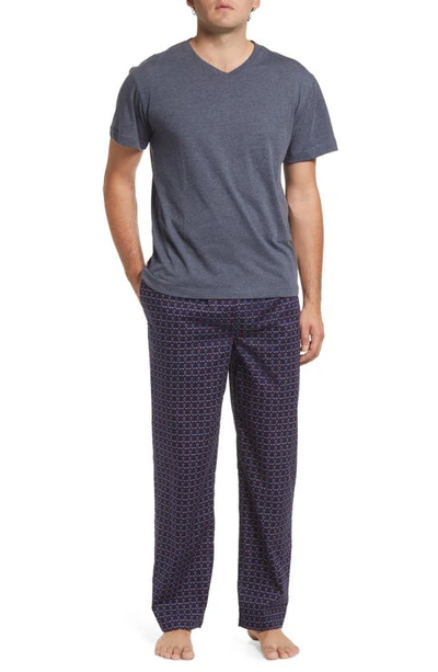 Shop Majestic Teed Up T-shirt & Pajama Pants Set In Golf
