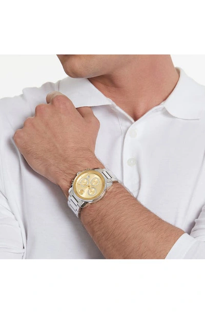 Movado Men's Swiss Chronograph Bold Verso Stainless Steel Bracelet Watch 44mm In Silver