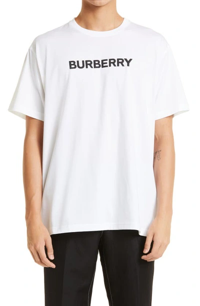 Shop Burberry Harriston Logo Graphic Tee In White