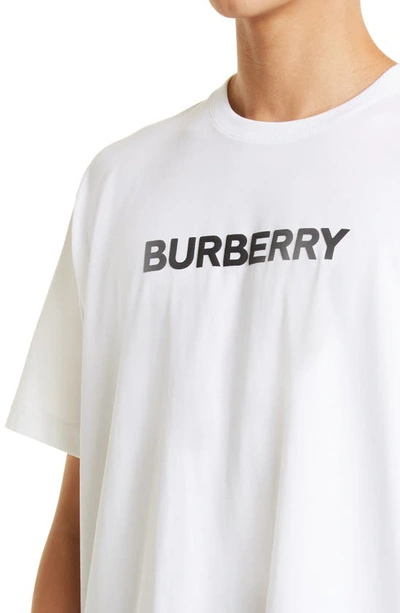 Shop Burberry Harriston Logo Graphic Tee In White