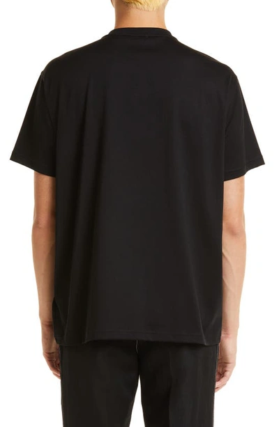 Shop Burberry Harriston Cotton Graphic Tee In Black