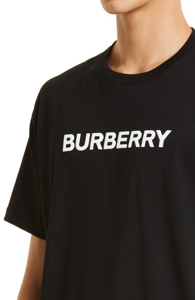 Shop Burberry Harriston Cotton Graphic Tee In Black