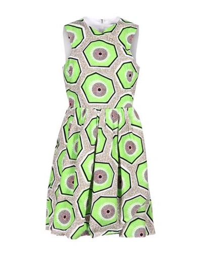 Carven Short Dress In Acid Green