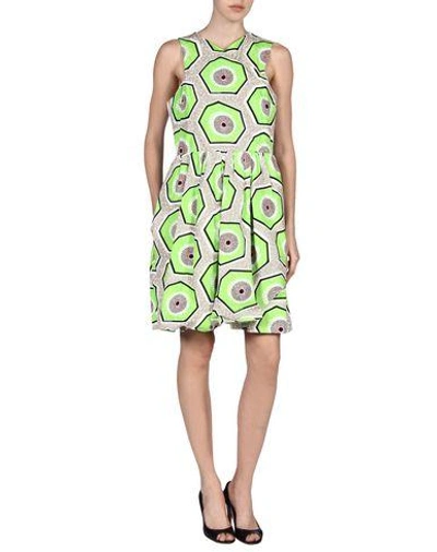 Shop Carven Short Dress In Acid Green