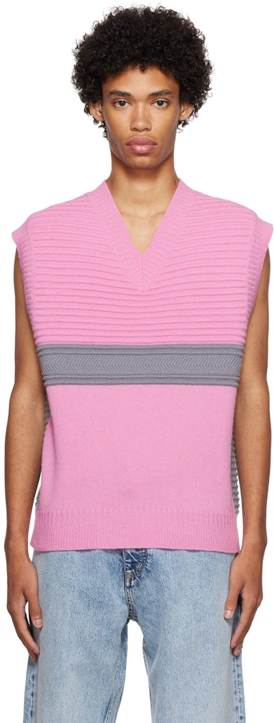 Shop Eytys Ssense Exclusive Pink Mane Vest In Pink Lemonade