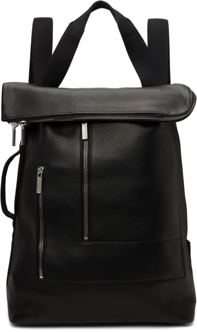 Shop Rick Owens Black Cargo Backpack In 0909 Black/black