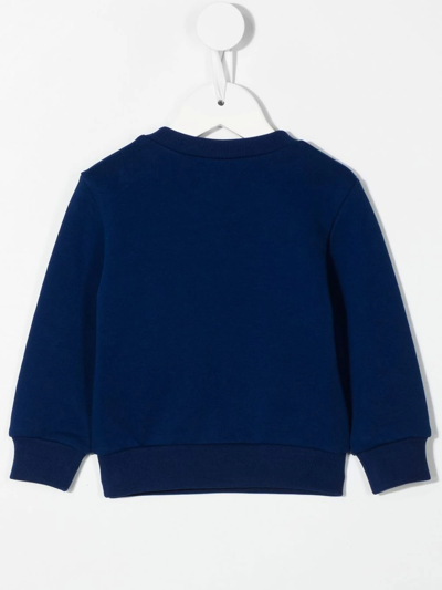 Dsquared2 Logo-print Long-sleeve Sweatshirt In Blue