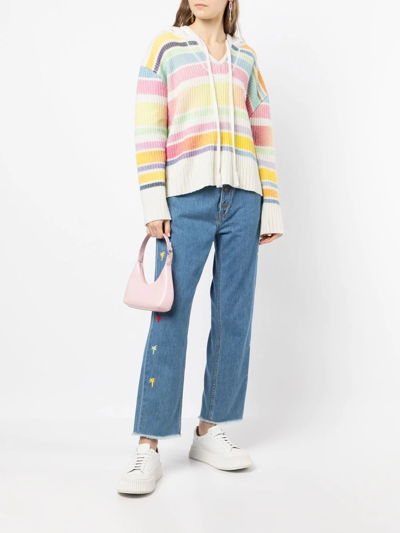 Shop Mira Mikati Embroidered Straight-leg Jeans In Blue