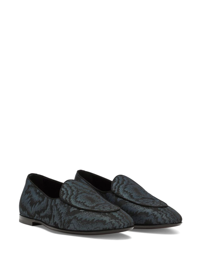 Shop Dolce & Gabbana Iridescent Fabric Caravaggio Slippers In Grey