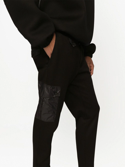 Shop Dolce & Gabbana Straight-leg Cargo Trousers In Black