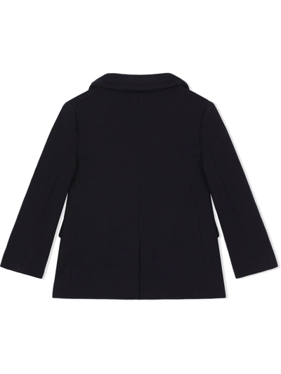 Dolce & Gabbana Logo-patch Tailored Blazer In Blue