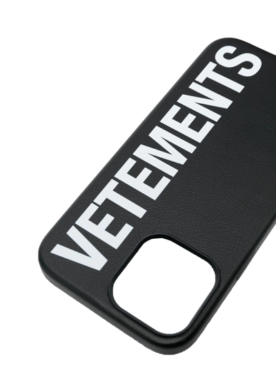 Shop Vetements Logo-print Iphone 13 Pro Max Case In Black