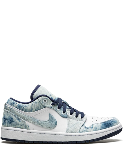 Shop Jordan Air  1 Low Se "washed Denim" Sneakers In White