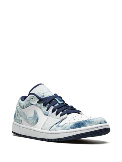 Shop Jordan Air  1 Low Se "washed Denim" Sneakers In White