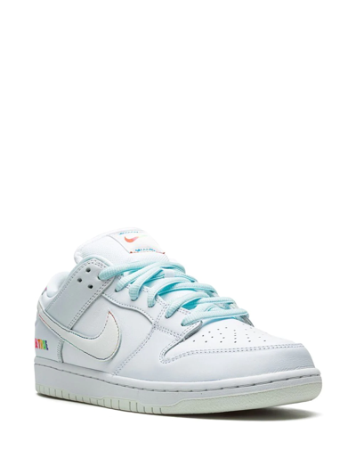 Shop Nike Sb Dunk Low Pro "be True" Sneakers In White