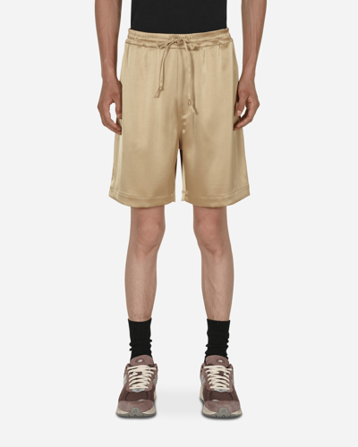 Nanushka Doxxi Satin Shorts In Beige