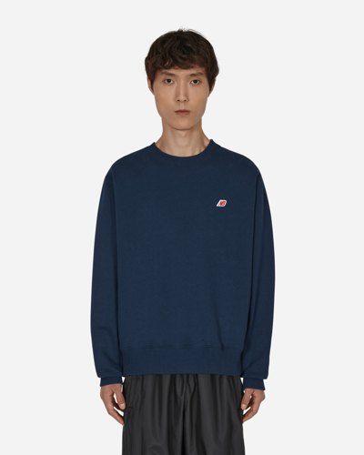Shop New Balance Made In Usa Core Crewneck Sweatshirt In Blue