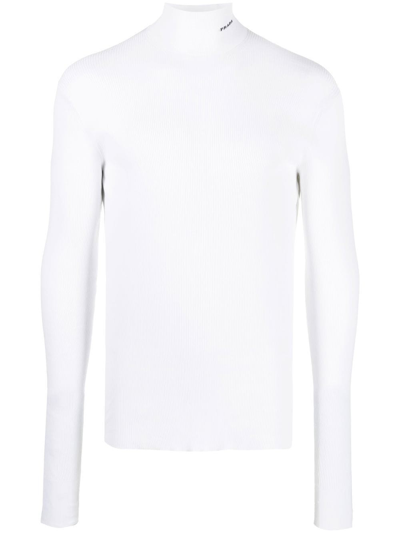 Shop Prada Turtle-neck Sweater In Bianco