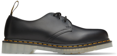 Shop Dr. Martens' Black 1461 Iced Oxfords In Black Smooth