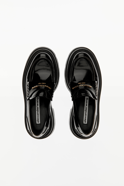 Shop Alexander Wang Carter Platform Loafer In Leather In Black