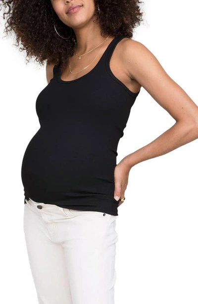 Shop Hatch The Body Maternity Tank Top In Black