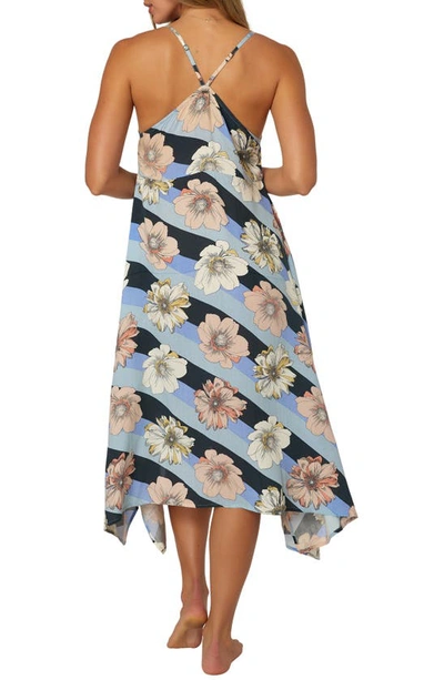 Shop O'neill Aries Print Cover-up Sundress In Slate